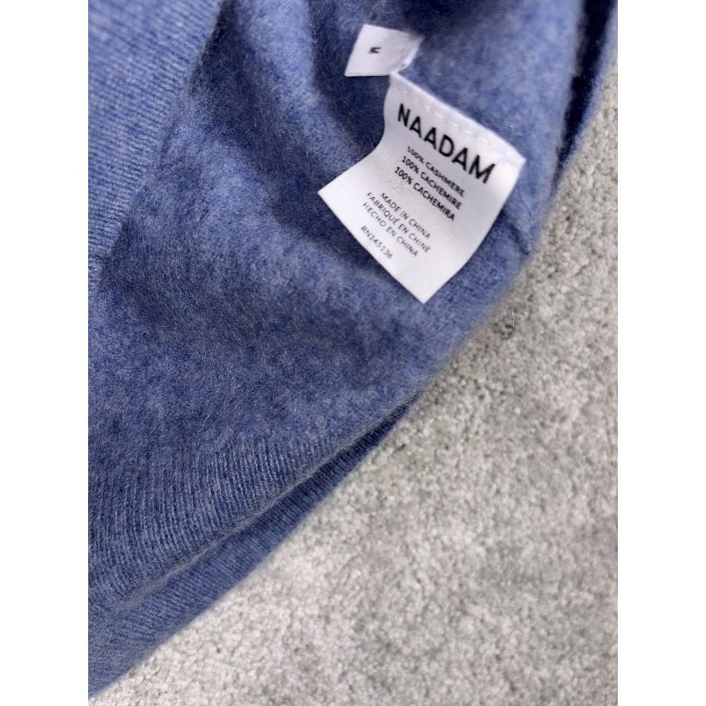 naadam cashmere sweater women blue medium (fits mire like a small) - Picture 6 of 11